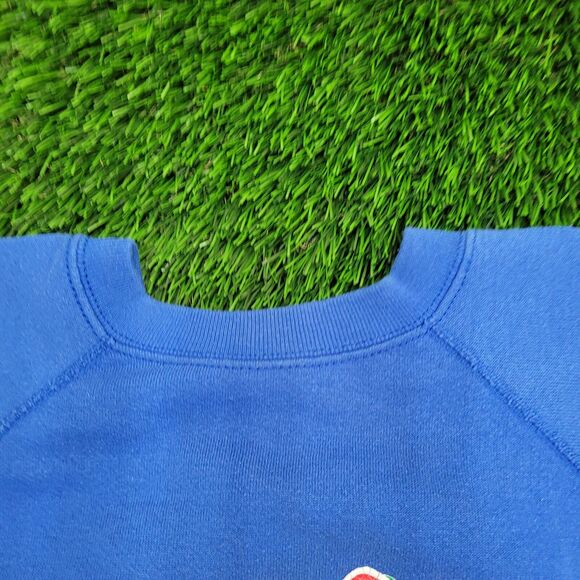 Vintage Teddy Bear Sweatshirt Womens XL 24x22 Blue - Picture 9 of 12